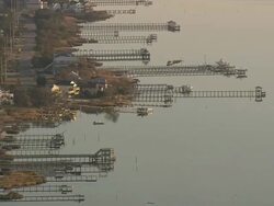 WS AERIAL View of Kitty Hawk / North Carolina, United States Stock Footage