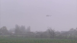 Helicopter Flying Over Longpont News Clip
