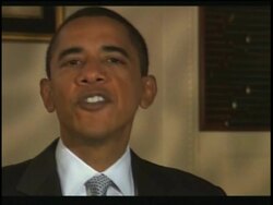 Obama's weekly presidential address on radio and YouTube News Clip