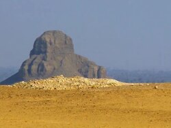 WS View of Black pyramid of Amenemhat III / Dahshur, Egypt Stock Footage