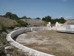 Roman army amphitheater in Burnum, Krka National Park Stock Footage