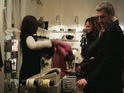 MS Couple purchasing an item in shop / Copenhagen, Denmark Stock Footage