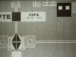 Projected 35 mm test image on the big screen Stock Footage