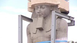 CLEAN : Ramses II statue transferred to Great Egyptian Museum's entrance News Clip