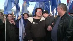 CLEAN : Moscow: Russian celebrate one year takeover of Crimea News Clip