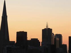 Cool sunrise time lapse of San Francisco Stock Footage