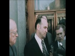 SYND 1 3 75 WATERGATE BURGLAR, JAMES MCCORD, SPEAKS TO PRESS News Clip