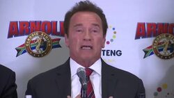Arnold Schwarzenegger says he always stays in 'half-decent' shape News Clip