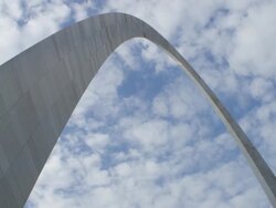 MS View of St. Louis Gateway Arch / St. Louis, Missouri, United States Stock Footage