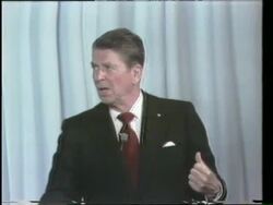 Ronald Reagan / George Bush Debate Stock Footage