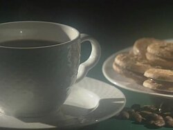 Cup of hot fresh coffee Stock Footage