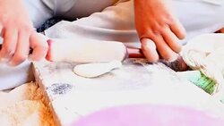 Rolling chapatis Stock Footage