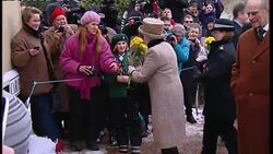 The Queen shaking hands with youngsters News Clip