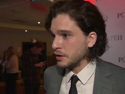 INTERVIEW - Kit Harington on being cast for the part, film, the fitness regime, which is more dangerous, his character in 'Pompeii' or in 'Game of Thrones', the CGI in both at 'Pompeii' VIP screening Stock Footage