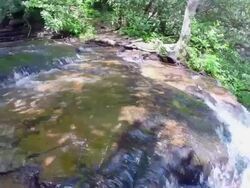 MS PAN View of Benton Falls / Ocoee, Tennessee, United States Stock Footage