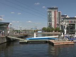 Emirates AIr-Line, Olympic London General Views on July 21, 2012 in London, England (Footage by Getty Images) Stock Footage