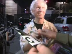 Robby Krieger on Psychedelic 60's Music with Women Drugs and Richard Nixon at Whisky a Go Go WeHo - Celebrity Sightings in Los Angeles Stock Footage