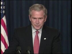 Bush speaks before Senate debate News Clip