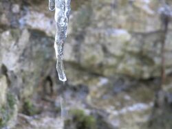 Icicles on rocks 2 - HD 1080/30F Stock Footage