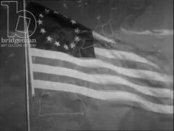 Settlers returning home after battle. USA, 1960s Stock Footage