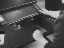 WWII Victory Mail: photographing the letters Stock Footage