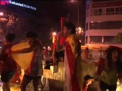 WRAP Joy in Spain, dejection in Nlands after Spanish win News Clip