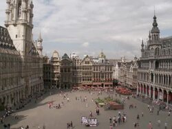 WS View of La Grand Place UNESCO world heritage / Brussels, Brussels Capital Region, Belgium Stock Footage