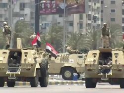 Egyptian Army & Single Morsi supporter News Clip