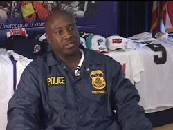 Randal Hill spent seven years in the NFL catching passes and scoring touchdowns. Now he and other federal agents are working to prevent criminals from ripping off fans and the league at the Super Bowl. (Feb. 4) News Clip