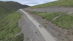 Aerial View of Tibetan Area in Western China Stock Footage