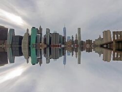 Manhattan Skyline Time Lapse Stock Footage