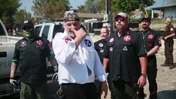 Ku Klux Klan rally in Madison, Indiana Stock Footage