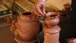 Making pottery art in Cappadocia Stock Footage