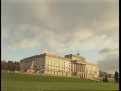 UK: NORTHERN IRELAND: STORMONT CASTLE FIRE News Clip