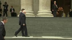 David Cameron Arrives For 7/7 Bombing Memorial Service News Clip