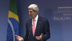 US Secretary of State meets Brazilian FM Antonio Patriota , comments on Israeli settlements News Clip