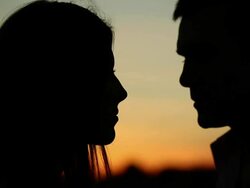 Sunset romance Stock Footage