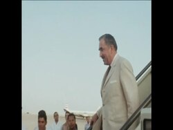 SYND 02 08 70 LEBANESE PRIME MINISTER RACHID KARAMI ARRIVES IN CAIRO Instructional Video