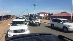 CLEAN : South Sudan president tours Juba after rumors of his death News Clip