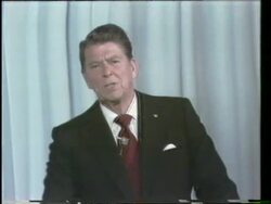 Ronald Reagan / George Bush Debate Stock Footage