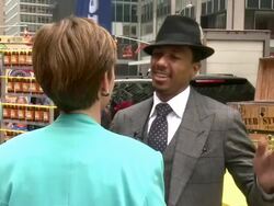 Nick Cannon at Snapple Brings Real Fact To Real Life For Lady Liberty With Help From Nick Cannon Stock Footage