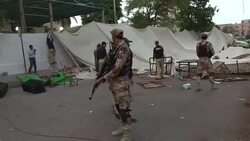 CLEAN : Protesters attack Pakistan TV station one dead News Clip
