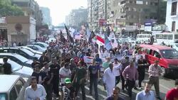 VOICED : Demonstrators protest Islamist News Clip