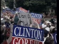 USA: MISSOURI: PRESIDENT CLINTON BEGINS THREE STATE BUS TOUR News Clip
