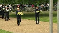 David Cameron and Boris Johnson Lay Wreaths At 7/7 Memorial News Clip
