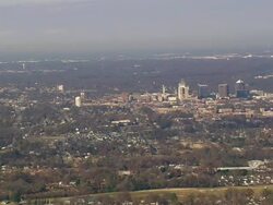 WS AERIAL ZI View of Greensboro / North Carolina, United States Stock Footage