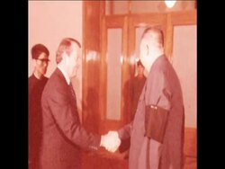 UPITN 1 10 76 PREMIER HUA MEETS FORMER NEW ZEALAND  PREMIER ROWLING News Clip