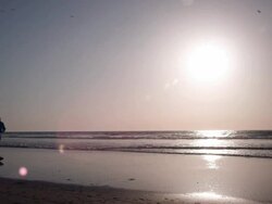 Jogging at the beach Stock Footage