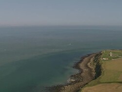 AERIAL, Cap Gris Nez, Pas de Calais, France Stock Footage