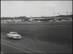 Cars competing in the 1960 Pure Oil Economy Trials Stock Footage